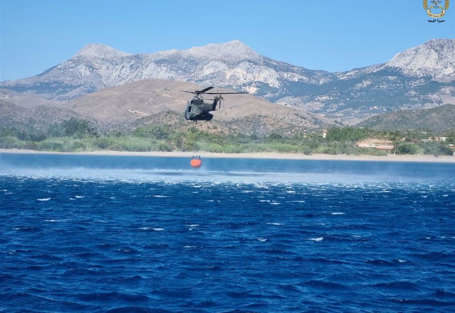 PUMA Helicopters from the Army Air Force Supporting Greek Authorities in Fire Suppression