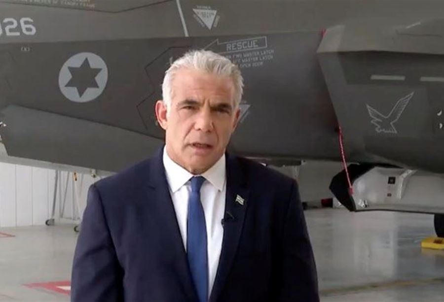 In front of the F-35 fighter … Lapid’s message to Iran!