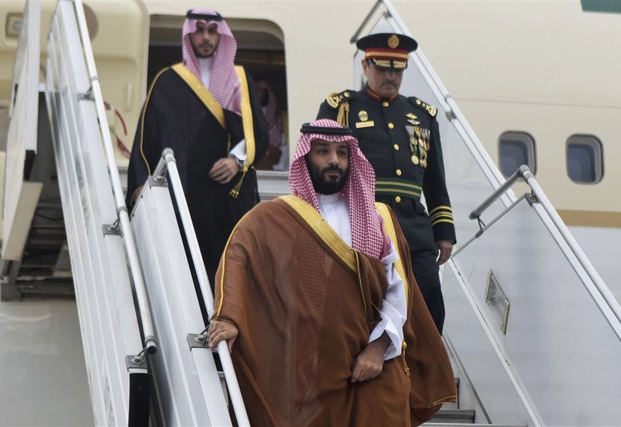 On a regional tour … Saudi Crown Prince arrives in Egypt (film)