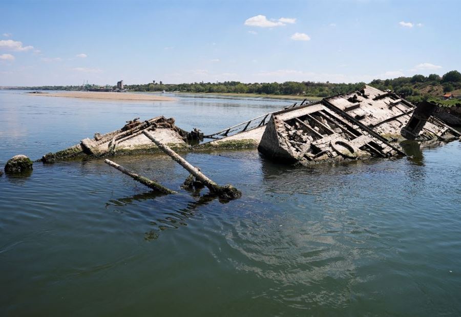 Europe’s drought reveals the water of historical ships and stones!  (Picture)