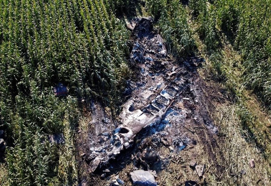 What happened in the crashed plane in northern Greece?