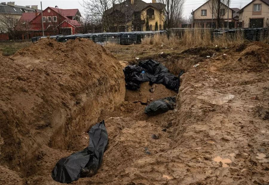 “Russia left death behind” … “mass grave” in a city of Ukraine